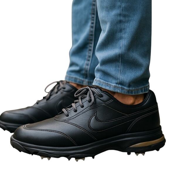 Nike 12 Black Alpha Golf Sport Performance Men's Tennis Shoe Athletic Sneaker - Picture 1 of 8